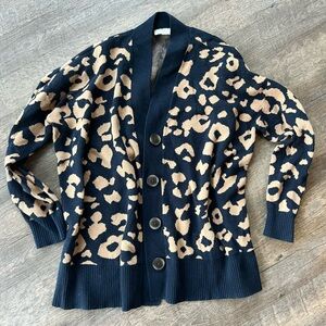 LOFT outlet Cheetah Leopard Print Cardigan